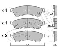 BRAKE PAD SET DISC BRAKE 22-0510-1 FOR CHEVROLET 2H0 1.8L L34/T20SED 2.0L 4cyl