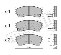 Brake pads 22-0512-0 METELLI for KIA MENTOR Saloon MENTOR CLARUS SHUMA I