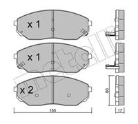 BRAKE PAD SET DISC BRAKE 22-0515-0 FOR KIA D4CB 2.5L G4JS 2.4L 4cyl SORENTO I