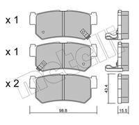 BRAKE PAD SET DISC BRAKE 22-0519-0 FOR SSANGYONG RHINO/II KORANDO/SPORTS/MUSSO