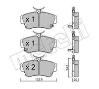 Brake pads 22-0521-0 METELLI for CHRYSLER PT CRUISER Hatchback