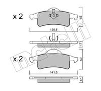 Brake pads 22-0526-0 METELLI for JEEP GRAND CHEROKEE Mk II