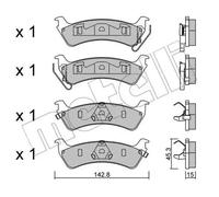 BRAKE PAD SET DISC BRAKE 22-0527-0 FOR JEEP GRAND/CHEROKEE/SUV/ ENC 2.5L 4cyl