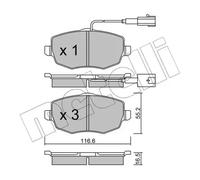 Brake pads 22-0528-1 METELLI