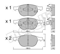 METELLI 22-0534-2 Brake pad set