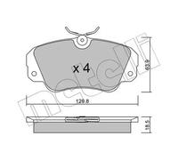 Brake pads 22-0538-0 METELLI for OPEL SENATOR B OMEGA B OMEGA B Estate