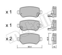 BRAKE PAD SET DISC BRAKE 22-0542-0 FOR KIA VAUXHALL ZAFIRA/Mk ASTRAVAN/IV 1.4L