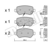 BRAKE PAD SET DISC BRAKE 22-0542-2 FOR KIA D4FC/G4FA 1.4L G4FD 1.6L D4FB 1.6L