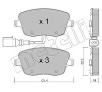 BRAKE PAD SET DISC BRAKE 22-0547-1 FOR SKODA FABIA/II/Combi VW SEAT 2.0L 4cyl