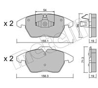 Brake pads 22-0548-1 METELLI for PEUGEOT CITROËN