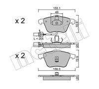 Brake pads 22-0549-0 METELLI for AUDI A6 C5 A6 C5 Avant ALLROAD C5