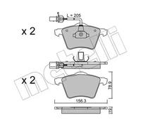 Brake pads 22-0550-1 METELLI for VW TRANSPORTER / CARAVELLE Mk IV Bus