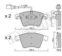 Brake pads 22-0552-2 METELLI for VW TOUAREG