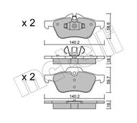 Brake pads 22-0555-0 METELLI for MINI MINI MINI Convertible