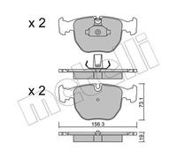 Brake pads 22-0559-0 METELLI for BMW 5 5 Touring 7 X5 X3