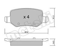 metelligroup 22-0565-0 Brake Pads, Made in Italy