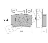 Brake pads 22-0566-0 METELLI for MERCEDES-BENZ 190 124 Saloon E-CLASS 124 Coupe
