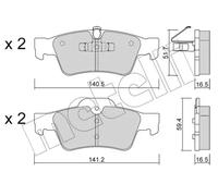 metelligroup 22-0568-1 - Made in Italy - Brake Pads