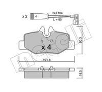 metelligroup 22-0576-0K - Made in Italy - Brake Pads