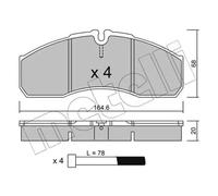 BRAKE PAD SET DISC BRAKE 22-0578-5 FOR MERCEDES-BENZ SPRINTER/Dump/Truck/5-t