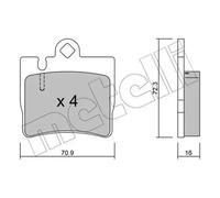 BRAKE PAD SET DISC BRAKE 22-0597-0 FOR MERCEDES-BENZ OM 613.960 3.2L 6cyl 5.0L