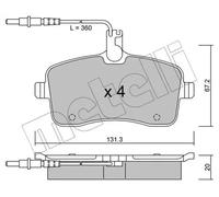 BRAKE PAD SET DISC BRAKE 22-0600-0 FOR PEUGEOT 6FY /6FZ 1.7L 9HZ 1.6L 4cyl 407