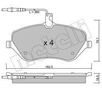 Brake pads 22-0601-0 METELLI for PEUGEOT CITROËN