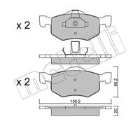Brake pads 22-0609-0 METELLI for MAZDA FORD