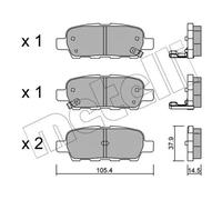 Brake pads 22-0612-0 METELLI for NISSAN INFINITI SUZUKI RENAULT
