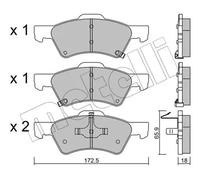 Brake pads 22-0623-0 METELLI for CHRYSLER VOYAGER Mk III