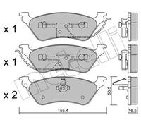Brake pads 22-0625-0 METELLI for CHRYSLER VOYAGER Mk III