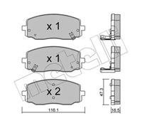 BRAKE PAD SET DISC BRAKE 22-0629-0 FOR HYUNDAI KIA D3FA 1.1L G3LA 1.0L 3cyl i10