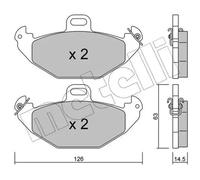 Brake pads 22-0634-0 METELLI for RENAULT LAGUNA I LAGUNA I Estate
