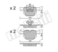 metelligroup 22-0643-0 - Made in Italy - Brake Pads