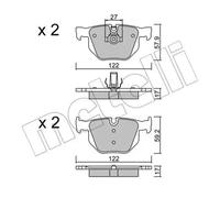 metelligroup 22-0644-0 - Made in Italy - Brake Pads