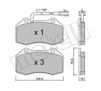 BRAKE PAD SET DISC BRAKE 22-0651-1 FOR ALFA ROMEO ABARTH 198A1/199A8.000 1.4L