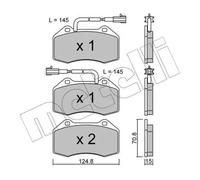 Brake pads 22-0651-2 METELLI for ABARTH ALFA ROMEO