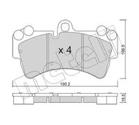 BRAKE PAD SET DISC BRAKE 22-0654-0 FOR VW AUDI PORSCHE BAR 4.2L AXQ 4.2L 8cyl Q7