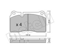 BRAKE PAD SET DISC BRAKE 22-0659-0 FOR ASTON MARTIN DB9/Volante/Vantage VW
