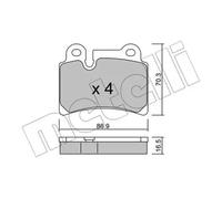 Brake pads 22-0660-0 METELLI for VW TOUAREG