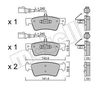 BRAKE PAD SET DISC BRAKE 22-0661-0 FOR VW BLK/BPD 2.5L 5cyl TOUAREG