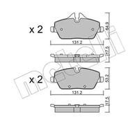 metelligroup 22-0664-0 Brake Pads, Made in Italy