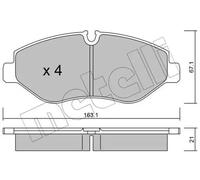 Brake pads 22-0671-0 METELLI for MERCEDES-BENZ VW