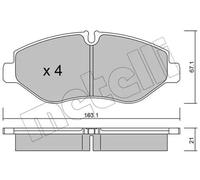 metelligroup 22-0671-1 Brake Pads, Made in Italy