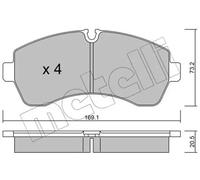 BRAKE PAD SET DISC BRAKE 22-0673-0 FOR VW CRAFTER/30-50/Platform/Chassis/Van