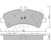 Metelli Brake Pad Set 22-0674-0 Disc Brake for Mercedes-Benz VW Crafter