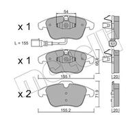 Brake pads 22-0675-1 METELLI for SEAT VW AUDI