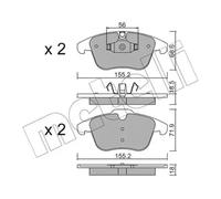 Brake pads 22-0675-5 METELLI for PEUGEOT CITROËN