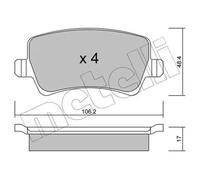 Brake pads 22-0676-0 METELLI for FORD VOLVO LAND ROVER