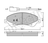 BRAKE PAD SET DISC BRAKE 22-0679-0 FOR FORD TRANSIT/Van/Platform/Chassis/Bus